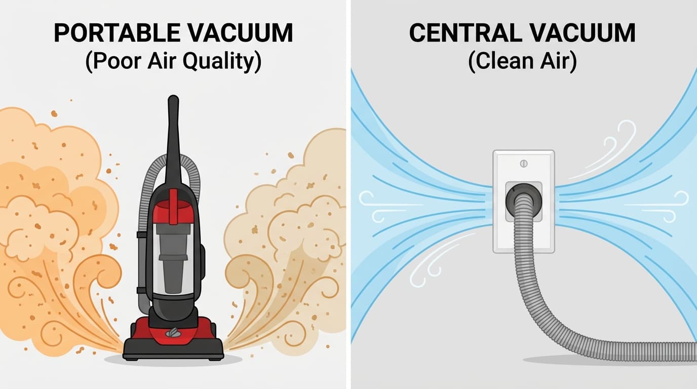 How Central Vacuum Systems Work (And Why Portables Don't)